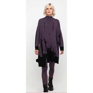 NWT Ozai N Ku Eyvos Reversible Sweater Dress Grape Size 3(12-14) Alembika